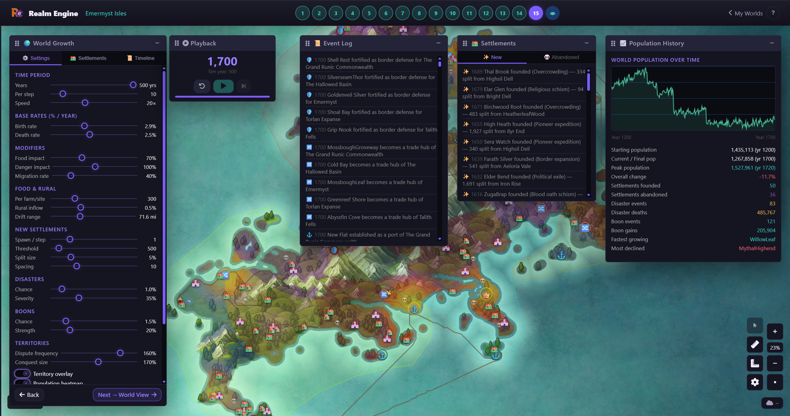 Realm Engine civilization simulation